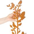 Záhradný kôl s vtáčikmi, kovová dekorácia, 100 cm | Floristik24.sk