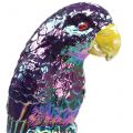 Floristik24 Záhradný kolík papagáj fialový 16cm