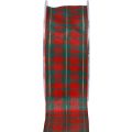 Floristik24 Darčeková stuha Škótska károvaná ozdobná stuha červená zelená 40mm 15m