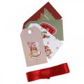 Floristik24 Vianočný baliaci papier červený, biely 4 listy v sade 50×70cm