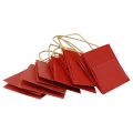 Floristik24 Darčekové tašky papierové tašky s rúčkou červené 12×12×12cm 6ks