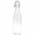 Floristik24 Dekoratívna fľaša, flip-top fľaša, sklenená váza na plnenie, svietnik