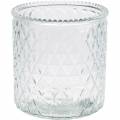 Floristik24 Dekoratívne sklenené diamanty sklenená váza číra váza na kvety 2ks