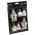 Floristik24 Sklenený prívesok perník &amp; cupcakes, mix na ozdobu na vianočný stromček, vianočná pekáreň V4/8cm pravé sklo 6ks