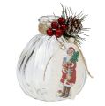 Floristik24 Sklenené fľaše s vianočnými ozdobami 2ks