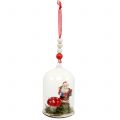 Floristik24 Vianočná dekorácia sklenený zvonček na zavesenie 10cm