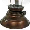 Floristik24 LED hurikánový lampáš, kovová lampa, dekoratívne svetlo, vintage vzhľad Ø12,5 cm V30 cm