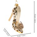 Sklenená ozdoba na topánky s leopardím vzorom na vianočný stromček 13 cm 2 ks | Floristik24.sk