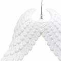 Floristik24 Vianočné ozdoby na stromček anjelské krídla trblietavé biele 16cm 12ks