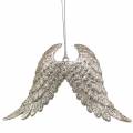 Floristik24 Vianočné ozdoby na stromček anjelské krídla trblietavé šampanské 16cm 12ks