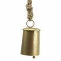 Floristik24 Kravský zvonec na zavesenie z mosadzného farebného kovu Ø7cm V12,5cm