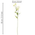 Umelý kvet Gloriosa, biely a žltý, elegantná kvitnúca vetvička na dekoráciu, 80 cm, 3 kusy | Floristik24.sk