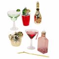 Floristik24 Mini koktailové ozdoby na zavesenie na vianočný stromček, 14 cm, 6 kusov