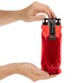 Náhrobná sviečka červená, vrchnák čierny, pamätná sviečka 4 dni 23 cm | Floristik24.sk