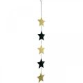 Floristik24 Vianočná dekorácia prívesok hviezda zlatá čierna 5 hviezdičiek 78cm