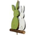 Floristik24 Vešiak králik zelený, príroda 39cm - 42cm 6ks