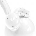 Floristik24 Keramický králik biely 8,5cm 4ks