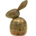Floristik24 Sediaci drevený králik, ozdobný králik, drevená dekorácia, Veľká noc 18cm