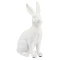 Floristik24 Sediaci králik dekoračný králik dekor z umelého kameňa biela V27cm