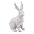 Floristik24 Sediaci králik dekoračný králik umelý kameň bielosivá V21,5cm