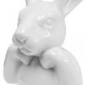 Floristik24 Deco králik biely, hlava králika poprsie, keramika V21cm