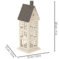 Dekoratívny kovový domček s oknami a krbom, 28 cm | Floristik24.sk