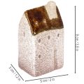 Sada dekoratívnych keramických domčekov, dekorácia na stôl, 9 cm, 3 kusy | Floristik24.sk