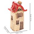 Sada keramických dekorácií na domčeky Malé domčeky s červenou strechou 8 cm 2 ks | Floristik24.sk