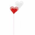 Floristik24 Srdce na paličke, ozdobné srdiečko na špunt, svadobná dekorácia, Valentín, srdiečková dekorácia 16 kusov