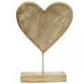Floristik24 Drevené srdce srdce deko drevo kov príroda vidiecky štýl 20x6x28cm