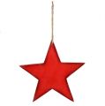 Floristik24 Drevené hviezdičky na zavesenie 30cm červené 3ks