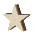 Floristik24 Vianočné drevené hviezdičky mix príroda 2,5cm - 7,5cm 40p