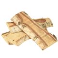 Floristik24 Drevený podnos s dekoráciou z brezovej kôry 25×10×2cm 4 kusy