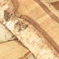 Drevený podnos s dekoráciou z brezovej kôry 25×10×2cm 4 kusy | Floristik24.sk