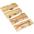 Drevený podnos s dekoráciou z brezovej kôry 25×10×2cm 4 kusy | Floristik24.sk