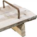Floristik24 Dekorácia na stôl, podnos s nohami, drevený podnos, ozdobný podnos s kôrou stromu 40cm