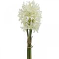 Floristik24 Umelý hyacint biely umelý kvet 28cm zväzok 3ks