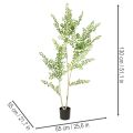 Umelá rastlina v kvetináči, vysoká 130 cm, zelená, dekoratívna | Floristik24.sk