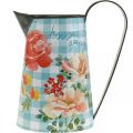 Floristik24 Váza na kvety dekoračný džbán kovová vintage záhradná dekorácia kvetináč V23cm