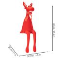 Dekoratívna figúrka losa, pletená polička s mašľou, 80 cm | Floristik24.sk