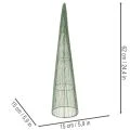 Kovové kvetinové kužele, zelené, na kvetinové aranžmány, 62 cm, 2 kusy | Floristik24.sk