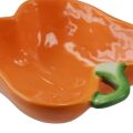 Floristik24 Keramická miska dekoračná miska paprika oranžová 11,5x10x4cm 2ks