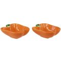 Floristik24 Keramické misky dekorácia oranžová paprika 16x13x4,5cm 2ks