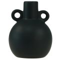 Floristik24 Keramická váza mini váza čierna rúčka keramická Ø8,5cm V12cm