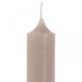 Floristik24 Sviečka dlhá stolná sviečková tyč sviečka šedá Ø3cm V29cm