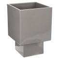 Floristik24 Sivý kockový kvetináč s podstavcom pre modernú dekoráciu, 22 cm