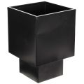 Floristik24 Čierny kockový kvetináč s podstavcom, moderný, 22 cm