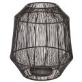 Floristik24 Čierny svietnik, dekoratívny lampáš, drôtený košík, Ø24cm, V28cm