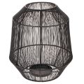 Čierny svietnik, dekoratívny lampáš, drôtený košík, Ø24cm, V28cm | Floristik24.sk