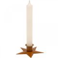 Floristik24 Svietnikové sviečky adventná hviezda hnedá Ø9,5cm 4ks